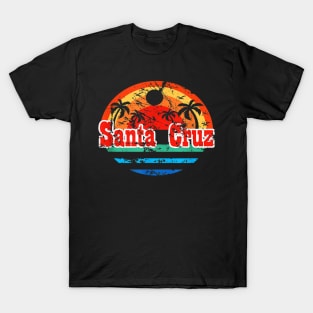 Santa Cruz Vintage Beach Sunset California T-Shirt